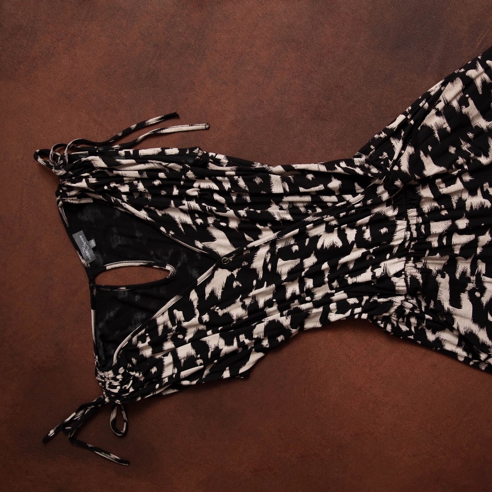 Black and Cream Shorts Romper (S)